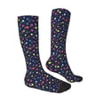 thumbnail image 3 of Picia Women Crew Soft Moisture-wicking Socks Colored Balloons Pattern Design Cotton Socks, One Size fit All, 3 of 9