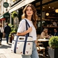 thumbnail image 7 of Women's Americana Cut Out Tote Bag,Red Bandana Print Shoulder Tote Bag with Multiple Pockets,Large Capacity Casual Handbag for Daily Use, 7 of 7