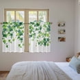 thumbnail image 3 of Country Leaves Kitchen Curtains 54 Inch Length, Watercolor Green Leaf Branches Vine Botanical Tiers Curtains for Bathroom Bedroom Cafe, Light Filtering Window Treatment Drapes 2 Panels 42"Wx54"L, 3 of 8