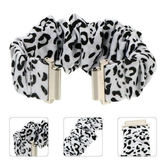 NIAIZEK White Cloth Scrunchie Watchband 20mm, Comfortable and Stylish Unisex Accessory for Daily Wear and Parties