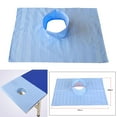 thumbnail image 5 of yotijay 3xMassage Table Cover Sheet with Face Hole for Beauty Salon SPA Massage Tables Blue, 5 of 9