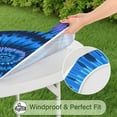 thumbnail image 5 of Blue Tie Dye Pattern Round Fitted Tablecloth with Elastic Edge,Dining Table Cover Waterproof,Outdoor Round Tablecloth for Camping,Dining,Indoor and Outdoor, 5 of 7