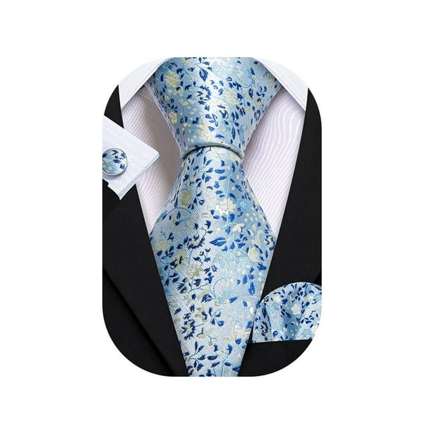Conjunto de corbatas Barry.Wang con estampado floral de seda y pañuelo