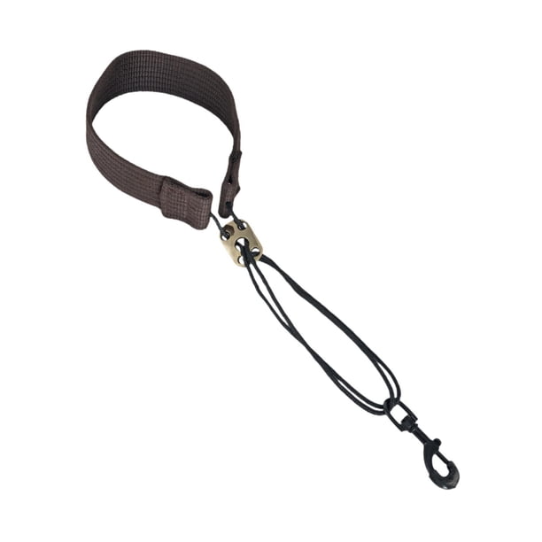 Correa para el cuello de saxofón con gancho, accesorios para instrumentos, cómoda, resistente y profesional. Marrón