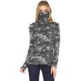 thumbnail image 2 of Wxolcjlv Women's T Shirt Tie-Dye Print Turtleneck Long Sleeve T-Shirt Casual Loose Face Mask Dustproof Fashionable Tshirt, 2 of 2
