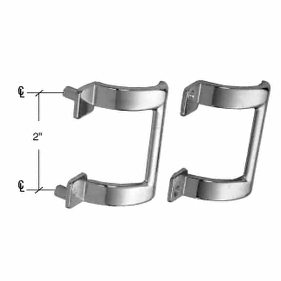 2" Chrome Shower Door Pull Handle - Package