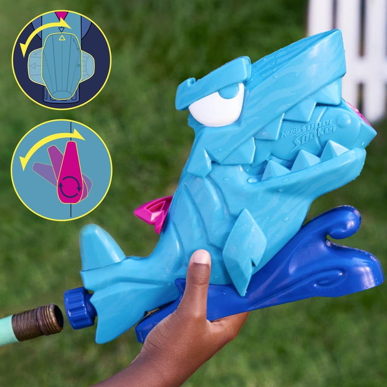 Nerf Super Soaker Hop & Chomp Water Toy, Sprays Water Streams