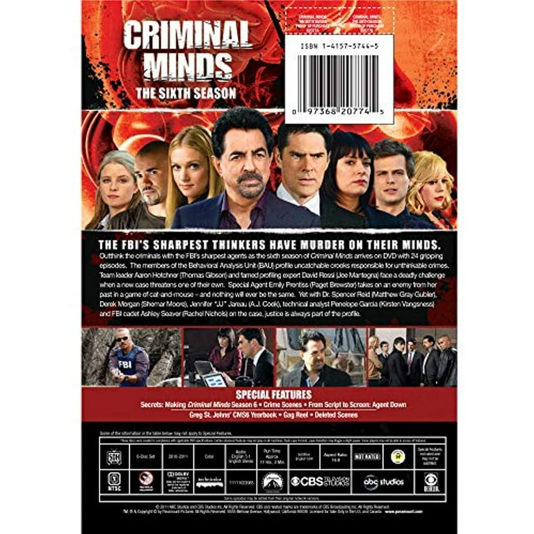 あNo.109　CRIMINAL MINDS シーズン6 DVDセット Amazon.com: Criminal Minds: Season 6 [DVD] : Joe Mantegna