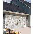 thumbnail image 4 of Christmas Balls Garage Door Banner Cover Decorations,Large Outdoor Hanging Garage Door Covers Christmas Thanksgiving Halloween Wall Backdrop for Party,Gradual Silver White Star Snowflake 6x13ft, 4 of 6