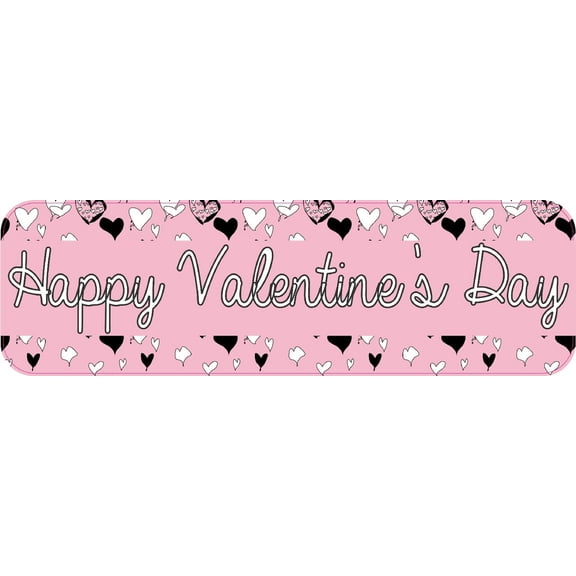 10in x 3in Happy Valentine's Day Vinyl Bumper Sticker Decal Car Window Stickers Decals