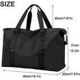 thumbnail image 3 of Sac de Sport Gym Bagage à Main Sac de Voyage Noir, 3 of 7