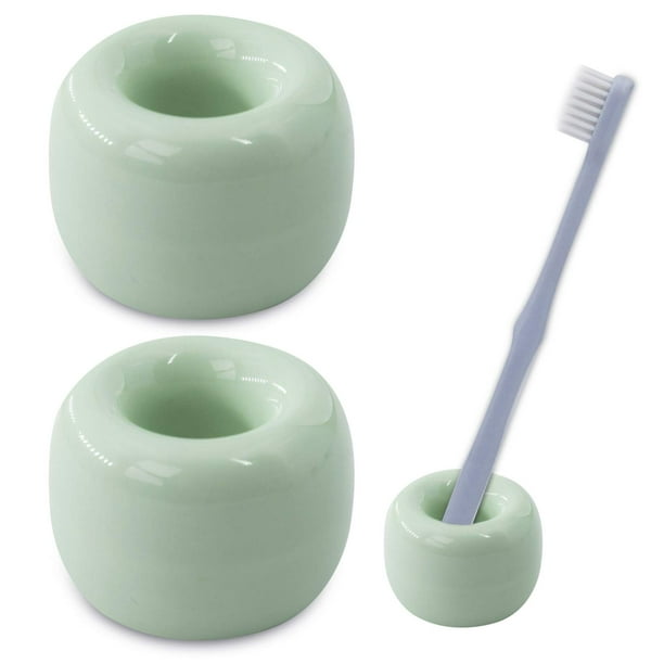 2 Pack Small Mini Ceramic Toothbrush Holder, Ceramics Handmade Bathroom