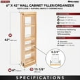 thumbnail image 3 of Rev-A-Shelf Pullout Wall Filler w/ Soft-Close, 42" Height, 432-WFBBSC42-6C, 3 of 13