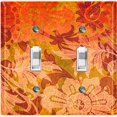 thumbnail image 1 of Metal Light Switch Plate Cover Red Floral Damask Wallpaper WAL027, 1 of 13