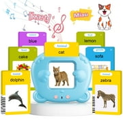 KGC Talking Flash Cards, Kids Toddler Montessori Toys 224 Sight Words, English Blue