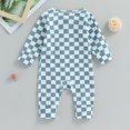 thumbnail image 4 of Gupgi Newborn Baby Boy Zipper Romper Checkered Jumpsuits Infant Fall One Piece Outfit 0-18 Months), 4 of 9