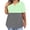 Green3, variant on SHTXOZHI Women's Plus Size Short Sleeve T-Shirts V Neck Summer Tops Color Block Casual Tees