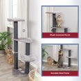 thumbnail image 3 of TRIXIE Altea Plush 3-Level 46.1" Cat Tree with Sisal Scratching Posts & Cat Toy, Dark Gray, 3 of 9