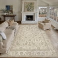 thumbnail image 4 of BERTHMEER 6'×9' Area Rugs for Living Room Bedroom Beige Machine Washable Non Slip Vintage Oriental Dining Room Dorm Playroom Traditional Distressed Carpets, 4 of 8