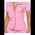 thumbnail image 4 of Conjuntos de Pijama para Mujer, Conjuntos Casuales, Pijamas con Botones, Pantalones Cortos y Mangas , Conjuntos de Pijama para Mujer Rosa XL, 4 of 8