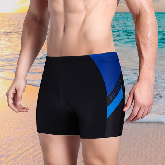 Conairie Men Swim Trunks Color Block Quick Dry Competitive Swim Racing Team Swimsuit Elastic Waist Swim Jammers UPF 50 XXL