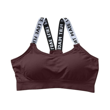 Ploknplq Bras for Women Sports Bras for Women Bra for Women Sports Bra Tops for Top Fitness Yoga Female Pad Sportswear Vest Tank Tops Sport Push Up Bralette Top Camisole for Women