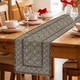 thumbnail image 5 of Table Runner - 36 Inch Long, Grey Boho Kitchen Dining Table Runner Dresser Scarves, Vintage Ethnic Tribe Abstract Art Floral Farmhouse Decor for Coffee Tables Wedding Party Banquet, 5 of 8