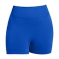 thumbnail image 5 of Women's High Waisted Yoga Shorts, Tummy Control Booty Lifting Workout Shorts, Compression Running Gym Shorts for Women, Athletic Fitness Shorts Blue XL, 5 of 9
