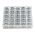 thumbnail image 1 of BUYISI 25P Metal Bobbins/Clear Sewing Machine Bobbins Spools Empty Bobbins Spools Plastic Storage Box For Home Sewing Accessories Tools C, 1 of 5