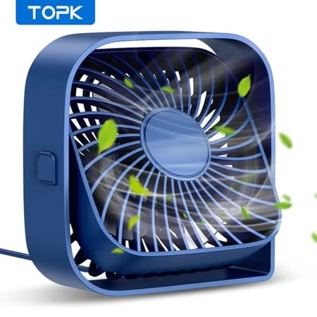 Compact Quiet and Portable Mini Desk Fan with 3 Speeds - Rotatable Table Standing Fan for Home Office Cooling Ideal for Personal Room or Camping Trip