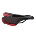 thumbnail image 2 of Cojín para sillín de bicicleta de montaña, carril de sillín de bicicleta, cojín suave y transpirable hueco con luz trasera D911, negro y rojo, 2 of 10