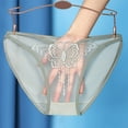thumbnail image 1 of Lefu Women Underwear Lace Mesh Comfortable See-through Breathable Large Size Briefs, 1 of 9