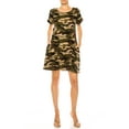 thumbnail image 3 of Women's Printed Short Sleeve Dress with Round Neckline and Side Pockets, 3 of 7