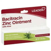 Leader Zinc Ointment With Aloe, Bacitracin, 1 Oz..