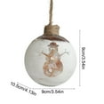thumbnail image 3 of Fwttom 4" Glass Christmas Ball Ornaments | Fashion Printing Christmas Ornaments, Christmas Tree Ornaments for Wedding Party Christmas Decorations, 2.36" Shatterproof Holiday Gifts, 3 of 7