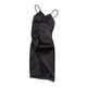 thumbnail image 5 of Minivestido de club para mujer, escala 1/6, traje de cosplay de color sólido con abertura alta Negro, 5 of 9