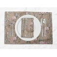thumbnail image 1 of S4Sassy Orange Blossom & Peony Floral Printed Dining Room Reversible Tablemats With Napkins set, 1 of 3