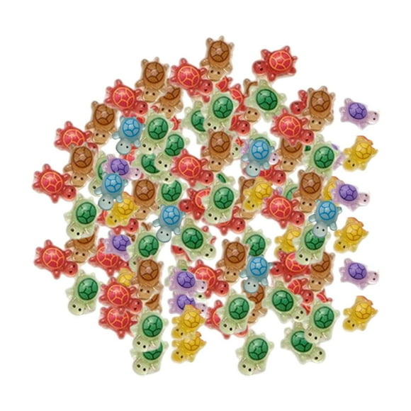 Cartoon Mini Tortuga Nail Art Colorida Turte 100 piezas