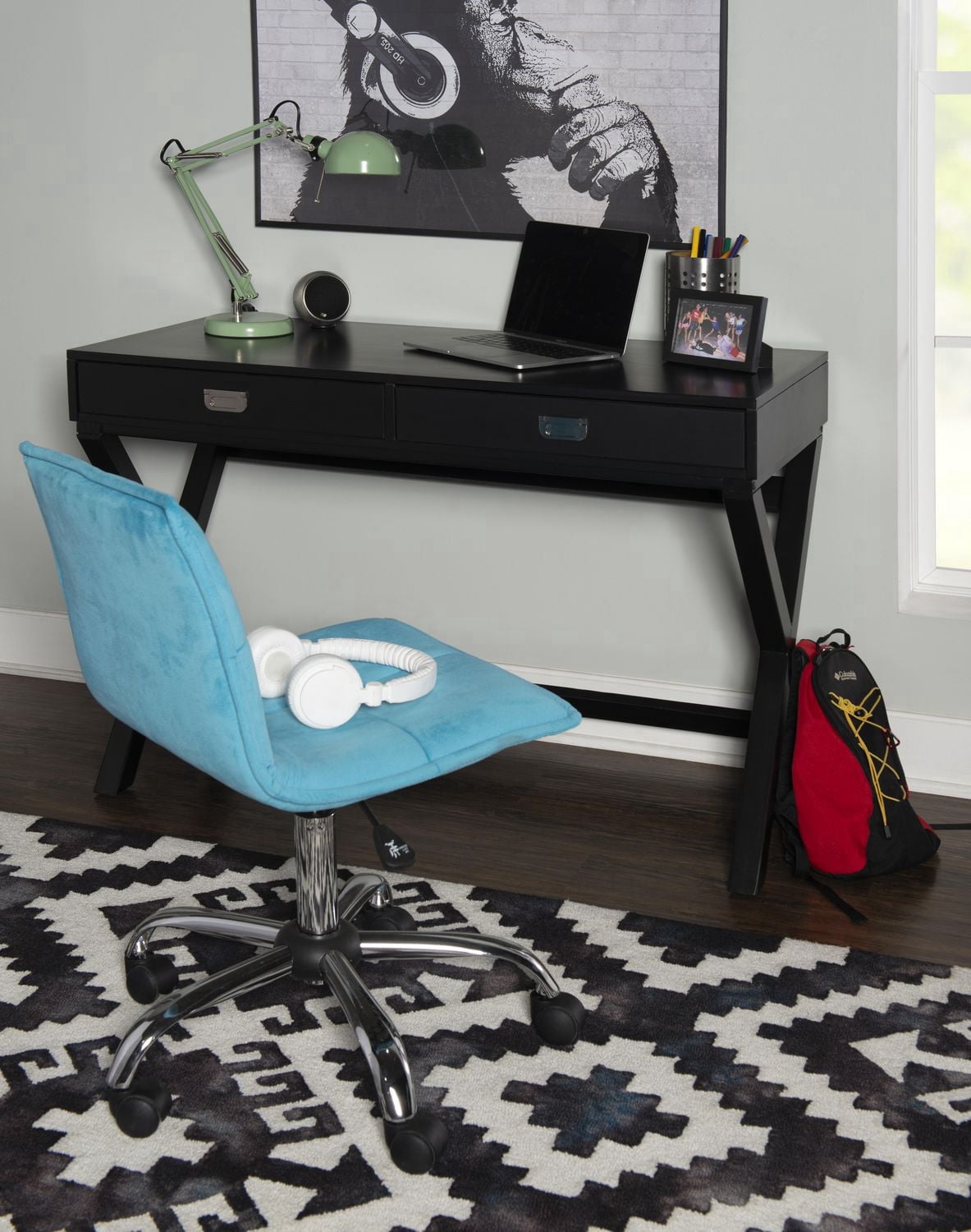 Posey Black Writing Desk
