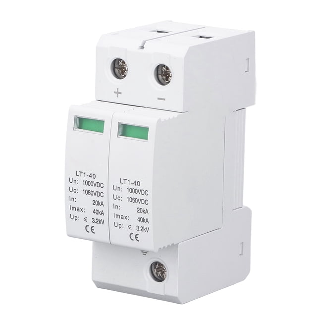 Dispositivo de protección contra sobretensiones, 2P, retardante de llama, protector de sobretensiones fotovoltaico modular para edificios residenciales y de oficinas, CC 1000 V