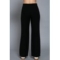 thumbnail image 3 of Women's Soft Knit Long Pants with Elastic Waist Brushed Heavy Rib Fabric, 3 of 5