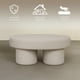 thumbnail image 3 of Ilios Innova | Taburete Redondo Minimalista Moderno Beige Tapizado en Tela mohair y con Patas Cilíndricas Bold Furniture para Sala con Decoración Contemporánea., 3 of 9