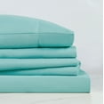 thumbnail image 4 of Truly Soft Everyday Solid Microfiber 100% Microfiber Polyester Deep Pocket Turquoise 3-Piece Twin XL, All Season, Adult Size, OEKO-TEX Certified, 4 of 11