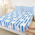 thumbnail image 3 of Manfei Cartoon Ghost Halloween Fitted Sheet Queen,Bat And Spider Web Bedding,3pcs,1 Fitted Sheet and 2 Pillowcases, 3 of 6