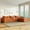 Orange, variant on DTTRA 116" Boneless Sectional Couch, L Shaped Modern 4 Seater Modular Sofa with Ottoman, Deep Seat Chenille Cloud Couches for Living Room, Bedroom and Apartment, No Assembly Required, Orange