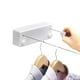 thumbnail image 1 of Tendedero portátil retráctil para exteriores, doble línea montada en la pared con cuerda de acero inoxidable ajustable, 13,8 pies, 1 of 5