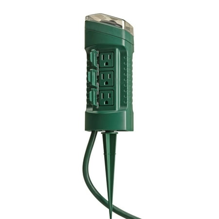 

Coleman Cable Coleman Cable 13547 6-Outlet Yard Stake With Timer