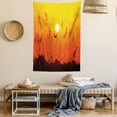 thumbnail image 2 of Flying Birds Decor Tapestry, Bulrushes Against Sunlight Over Sky at Sunset Flying Bird Wildlife Image, Wall Hanging for Bedroom Living Room Dorm Decor, 40W X 60L Inches, Yellow Red, by Ambesonne, 2 of 5