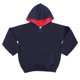 thumbnail image 1 of Awdis - Sudadera con capucha y cremallera Modelo Varsity unisex niños niñas (Marino francés/Rojo fuego) Awdis UTRW172_frenchnavyfirered, 1 of 4