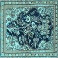 thumbnail image 1 of Ahgly Company Indoor Square Persian Light Blue Traditional Area Rugs, 7' Square, 1 of 4